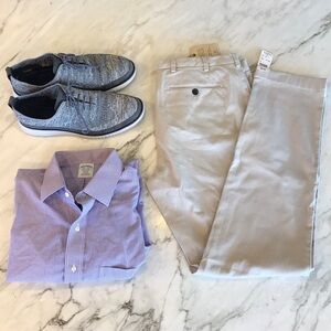 BROOKS BROTHERS RED FLEECE SLIM FIT KHAKIS W35xL32